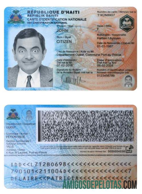 Modelo de identificação do Haiti